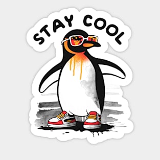 Stay cool penguin Sticker